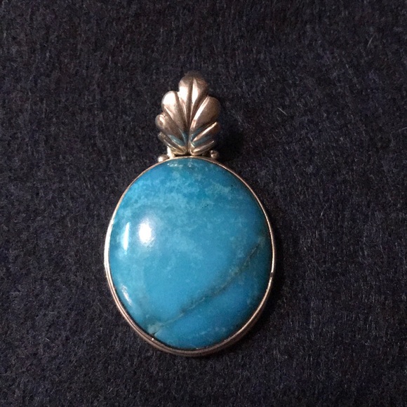 Sleeping Beauty Turquoise Pendant Sterling